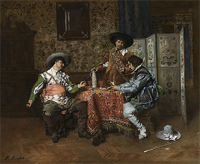 Ferdinand Victor Leon Roybet | A Game of Cards, Undated | Giclée Canvas Print