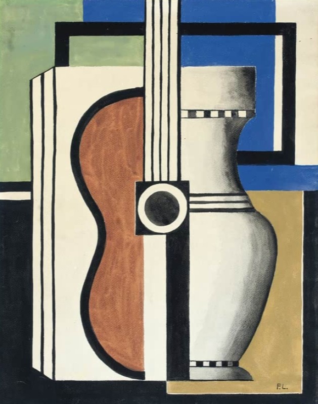 Composition with a Guitar, c.1900s | Fernand Leger | Giclée Paper Art Print