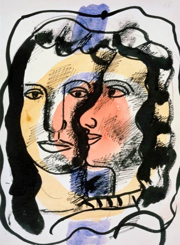 Two Faces, c.1940s/50s | Fernand Leger | Giclée Paper Art Print