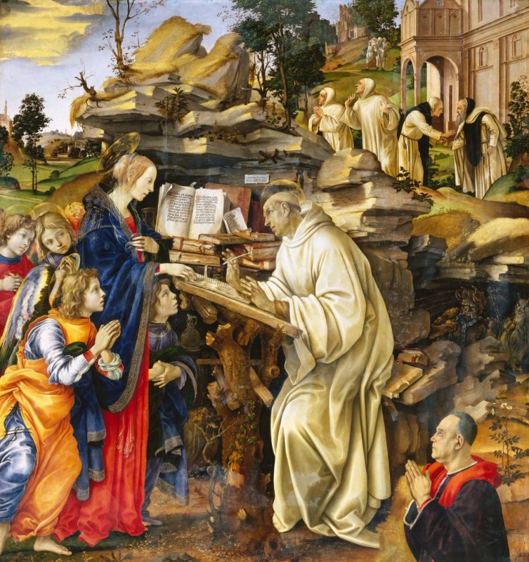 Apparition of the Virgin to Saint Bernard, 1486 | Filippino Lippi | Giclée Canvas Print