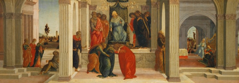 Scenes from the Story of Esther: The Lamentation of Mordecai and Esther before Ahasuerus, c.1475/00 | Filippino Lippi | Giclée Canvas Print