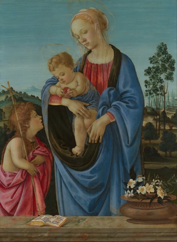The Virgin and Child with Saint John, 1480 | Filippino Lippi | Giclée Canvas Print