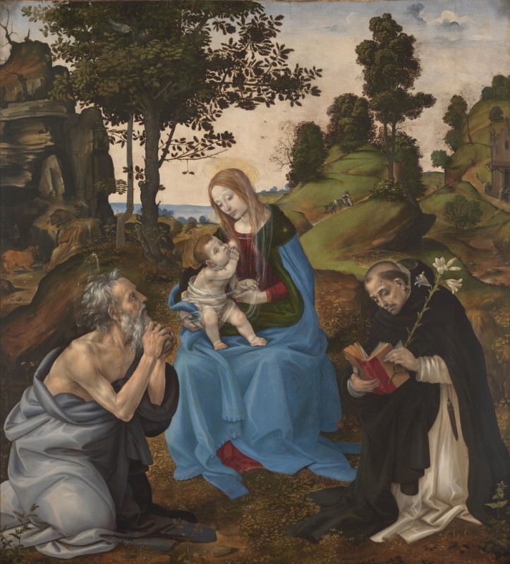 The Virgin and Child with Saints Jerome and Dominic, 1485 | Filippino Lippi | Giclée Canvas Print