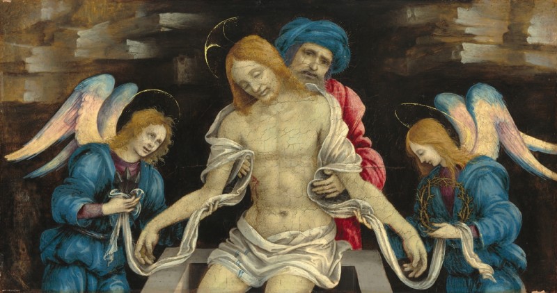 Pietà (The Dead Christ Mourned by Nicodemus and Two Angels), 1500 | Filippino Lippi | Giclée Canvas Print