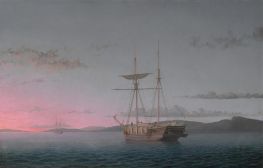 Lumber Schooners at Evening on Penobscot Bay | Fitz Henry Lane | Painting Reproduction