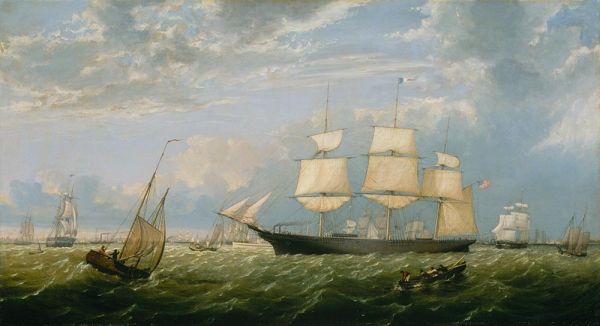 Der Goldene Staat betritt den Hafen von New York, 1854 | Fitz Henry Lane