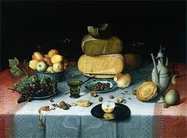 Still Life with Cheeses, c.1615/20 von Floris van Dijck | Leinwand Kunstdruck