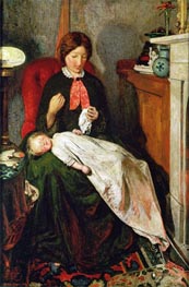 Waiting: an English Fireside of 1854-55 | Ford Madox Brown | Gemälde Reproduktion