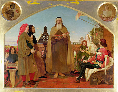 John Wycliffe Reading his Translation of the Bible to John of Gaunt, c.1847/48 | Ford Madox Brown | Giclée Canvas Print