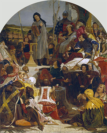Chaucer at the Court of Edward III, c.1847/51 | Ford Madox Brown | Giclée Canvas Print