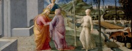 The Meeting at the Golden Gate, c.1440/45 | Fra Filippo Lippi