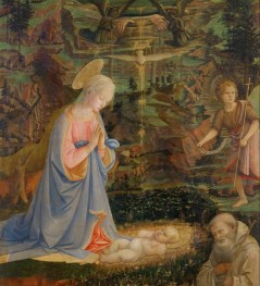 The Adoration of the Child with the Boy St. John and St. Romuald, 1463 | Fra Filippo Lippi