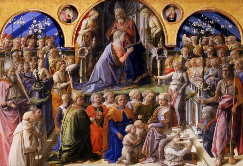 Krönung der Jungfrau, c.1439/47 | Fra Filippo Lippi | Giclée Leinwand-Kunstdruck