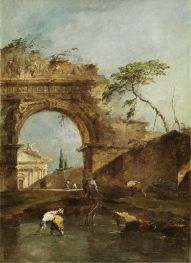 Landscape - Capriccio, c.1780 | Francesco Guardi