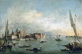A View of the Bacino di San Marco with San Giorgio Maggiore and the Punta della Giudecca, c.1785 von Francesco Guardi | Leinwand Kunstdruck