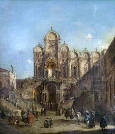Francesco Guardi | Venice, a View of the Campo San Zanipolo | Giclée Canvas Print