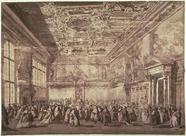The Doge of Venice Receiving Ambassadors in the Sala dei Collegio | Francesco Guardi | Painting Reproduction