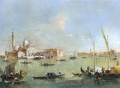 Venice: San Giorgio Maggiore with the Giudecca and the Zitelle, c.1760/76 | Francesco Guardi | Giclée Leinwand Kunstdruck