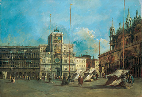 St. Mark's Square in Venice with the Clocktower, c.1770/75 | Francesco Guardi | Giclée Canvas Print