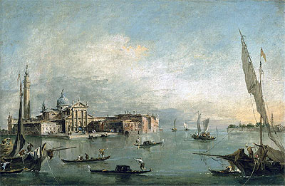 Francesco Guardi | A View of the Bacino di San Marco with San Giorgio Maggiore and the Punta della Giudecca, c.1785 | Giclée Leinwand Kunstdruck