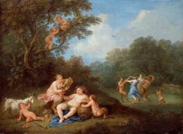 Bacchanal, b.1788 von Francesco Zuccarelli | Leinwand Kunstdruck