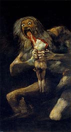Saturn Devouring one of His Sons, c.1821/23 by Goya | Canvas Print