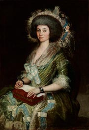 Die Frau von Ceán Bermúdez, c.1785 von Goya | Leinwand Kunstdruck