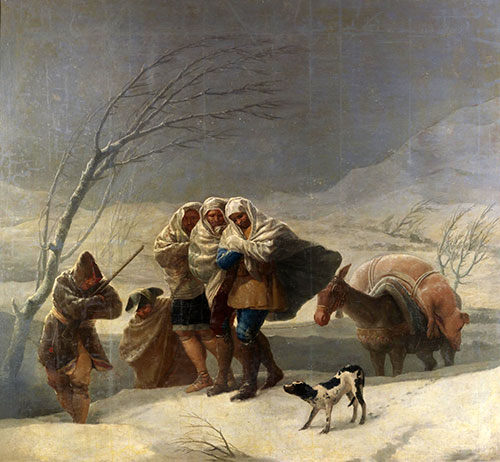 Goya | The Snowstorm or Winter, 1786 | Giclée Canvas Print