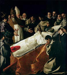 The Exhibition of the Body of St. Bonaventure, a.1627 by Zurbaran | Canvas Print