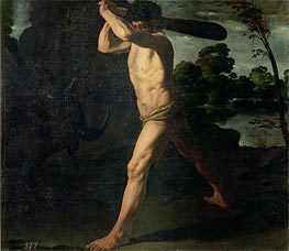 Hercules and the Cretan Bull, 1634 von Zurbaran | Leinwand Kunstdruck