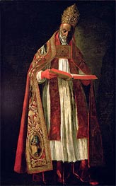St. Gregory the Great, n.d. von Zurbaran | Leinwand Kunstdruck