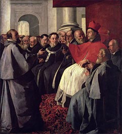 St. Bonaventure at the Council of Lyons in 1274 | Zurbaran | Gemälde Reproduktion