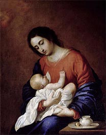 Virgin and Child, 1658 by Zurbaran | Canvas Print