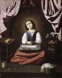 The Young Virgin, c.1632/33 by Zurbaran | Canvas Print
