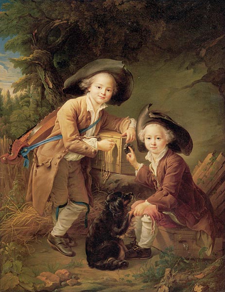 The Comte and Chevalier de Choiseul as Savoyards, 1758 | Francois-Hubert Drouais | Giclée Canvas Print