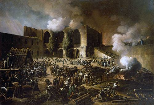 Belagerung der Burgos Burg, 1813 von François-Joseph Heim | Leinwand-Kunstdruck