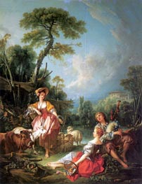 A Summer Pastoral, 1749 by Boucher | Canvas Print