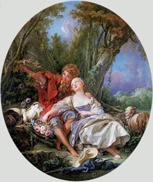 Boucher | Shepherd and Shepherdess Reposing (The School of Love) | Giclée Canvas Print