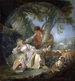 The Interrupted Sleep, 1750 by Boucher | Canvas Print