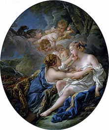 Jupiter in the Guise of Diana and Callisto, undated von Boucher | Leinwand Kunstdruck