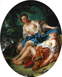 Companions of Diana | Boucher | Painting Reproduction