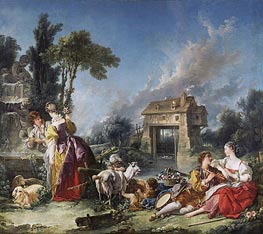 The Fountain of Love, 1748 by Boucher | Canvas Print