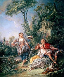Lovers in a Park | Boucher | Painting Reproduction