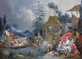 The Chinese Fishermen, c.1742 by Boucher | Canvas Print
