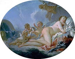 The Sleeping Venus, undated by Boucher | Canvas Print