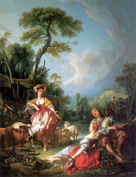 Boucher | A Summer Pastoral, 1749 | Giclée Canvas Print