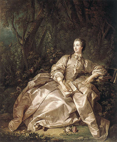 Boucher | Porträt von Madame de Pompadour, 1758 | Giclée Leinwand Kunstdruck