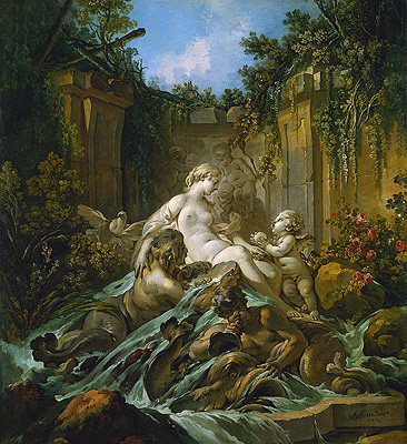 Venusbrunnen, 1756 von Boucher | Leinwand-Kunstdruck