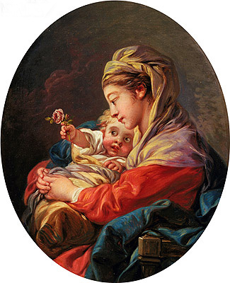 Virgin and Child, c.1765/70 | Boucher | Giclée Leinwand Kunstdruck