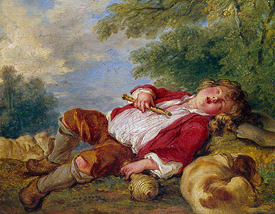 Boucher | Sleeping Shepherd, n.d. | Giclée Canvas Print